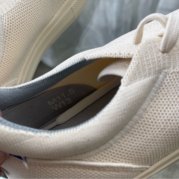 Rothys Shoes Mens 11.5 Womens 13 RS02 Sneakers White Mesh Lace Up Casual Low Top - Picture 8 of 8